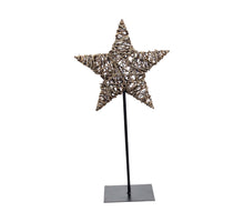 Star rattan on stand 38x20x70cm Brown