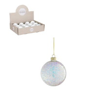 Ball glass iridescent 12 pieces display - d8cm
