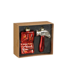 Ornament tool glass red - l14xb12xh5.5cm