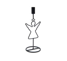 Metal angel candle holder  28cm black