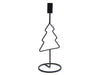 Metal pine tree candle holder 27cm black