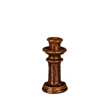 Elena candlestick brown - h19xd9.5cm