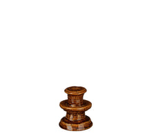 Elena candlestick brown - h10xd8.5cm