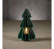 Boom groen warm wit led batt. en timer - h20xd11,5cm