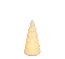 Decoratie boom wit led battery operated - h12,5xd6cm