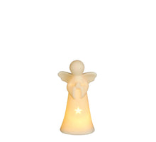 Decoratie engel wit led battery operated - l7xb4,5xh13,5cm