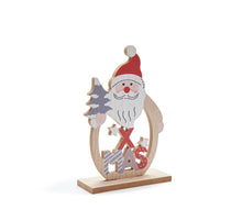 Wooden Santa open  14x20cm