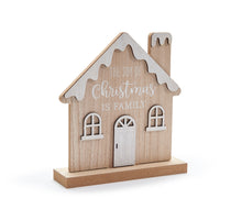 Wooden snowy house  20x22cm