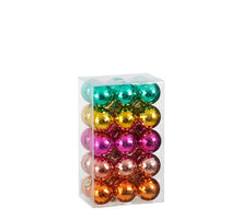 Bal onbreekbaar goud groen roze oranje fuchsia 30 stuks - d4cm
