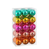 Bal onbreekbaar goud groen roze oranje fuchsia 30 stuks - d6cm