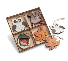 Wooden autumn hanger 7cm 8pcs