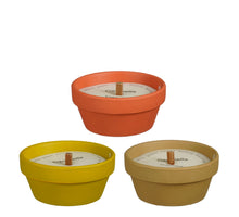 Kaars citronella oranje bruin lime 3 assorti - h5,7xd12cm