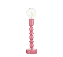 Oxford tafellamp led glas d.roze battery operated - h28xd9cm