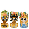 Funny pot blauw geel oranje 3 assorti - l9,5xb8,5xh17,5cm