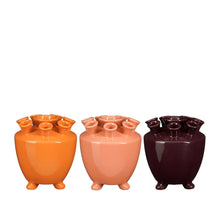 Otilia tulpvaas paars roze oranje 3 assorti - h17xd15cm
