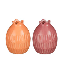 Ivon vaas roze oranje 2 assorti - h13xd10cm