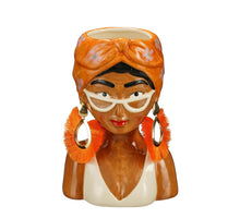 Funny pot meisje oranje - l16xb13,5xh25cm