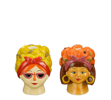 Funny candlestick yellow orange 2 assorted - h10.5xd8cm