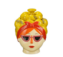 Funny decoratie voorraadpot geel - l19,5xb16xh20cm