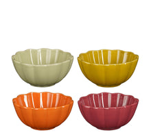 Corfu schaal oranje l.groen roze geel 4 assorti - h5xd9,5cm