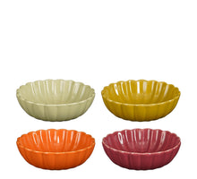 Corfu schaal oranje l.groen roze geel 4 assorti - h5xd14cm