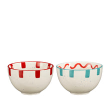 Ariane schaal blauw rood 2 assorti - h6xd10cm