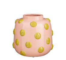 Smiley vase l. pink - h28xd28.5cm