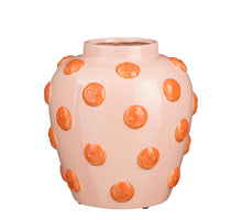Smiley vase l. pink - h32.5xd30cm