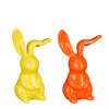 Decorative rabbit orange yellow 2 assorted - l7.5xb5.5xh12.5cm