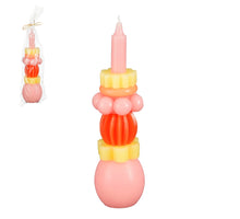 Kaars roze DIY - h26xd7cm