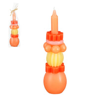 Kaars oranje DIY - h26xd7cm