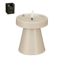 Olielamp led taupe battery operated en timer - h10xd9cm