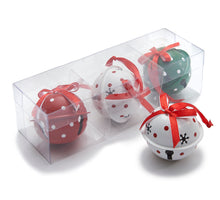 Jingle bell hanger 6cm red/white/green 3pcs