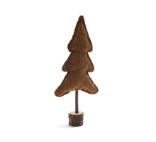 Fabric tree on stand 14x35cm light brown