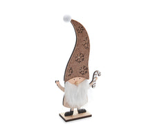 Wooden gnome 'Nifi' 14x32cm brown