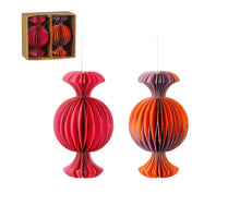 Ornament snoep roze paars 2 stuks FSC Mix - h12xd6cm
