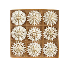 Ornament sneeuwvlok off white 9 stuks FSC Mix - h0,5xd10cm