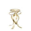 Kandelaar strik champagne - l17xb14xh20cm