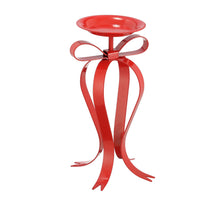 Kandelaar strik rood - l17xb14xh28cm
