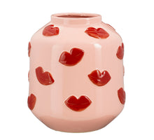 Vaas lippen l.roze - h30xd27cm