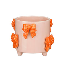 Pot strik oranje - h11xd13,5cm