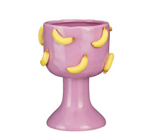 Pot op voet banaan paars - h22xd16cm