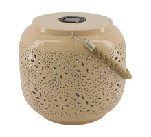 Lantern solar metal 28x28x25cm Taupe