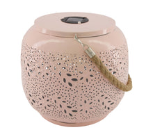 Lantern solar metal 28x28x25cm Light pink