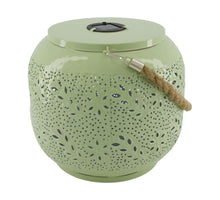 Lantern solar metal 28x28x25cm Light green