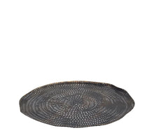 Tray metal 58x58x3cm Antique black/antique gold