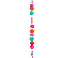 Slinger pom pon meerkleurig - h180xd4cm