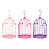 Decoratie vogelhuis paars l.roze roze 3 assorti - l20xb20xh33cm