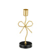 Kandelaar strik goud - l7xb6,5xh18cm