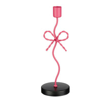 Kandelaar strik roze - l8xb7xh25cm